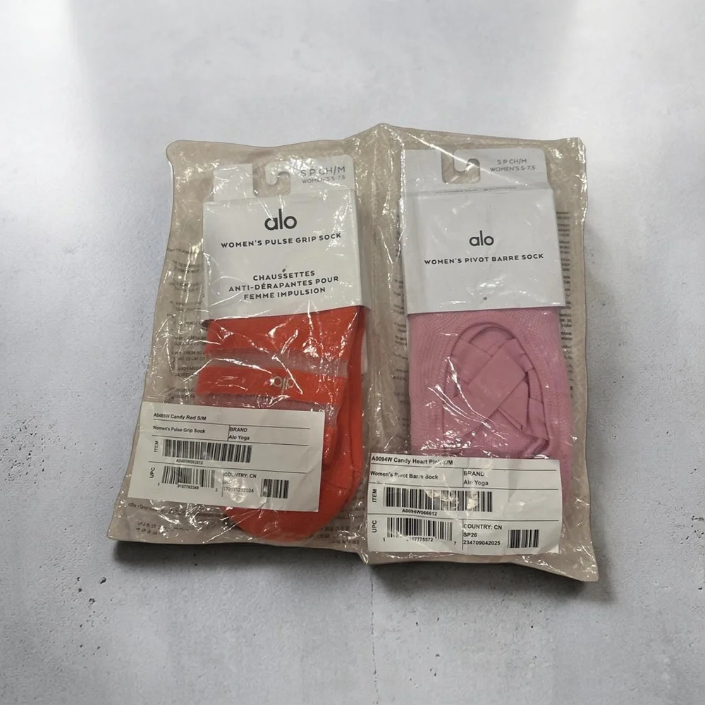 ALO Yoga Women's Socks Set - Red and Pink - Picture 1 of 1